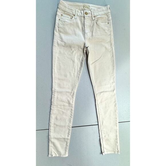 Mother High Waisted Looker Soft Focus Off White Denim Jeans Size 25 - Picture 4 of 9